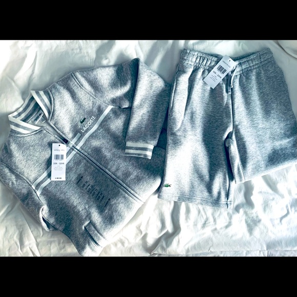 Lacoste Sport Youth Boys Two Piece Shorts Jacket Set US 10